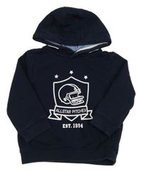 Tmavomodrá mikina s helmou a kapucí Topolino