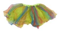Barevná pruhovaná tylová sukně 