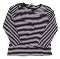 Fialovo-lilkové pruhované triko Tchibo