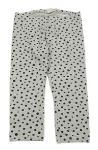 Šedé melírované capri legíny s puntíky H&M