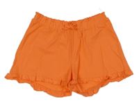 Oranžové bavlněné kraťasy s volánky C&A