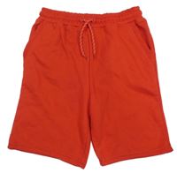 Červené teplákové kraťasy Primark