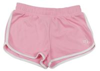 Světlerůžové sportovní kraťasy s bílým lemem H&M