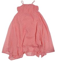 Korálové šifonové šaty se vzorem H&M