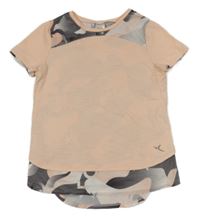 Světlerůžovo-army sportovní funkční tričko Decathlon 
