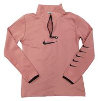 Růžová sportovní mikina s logem Nike
