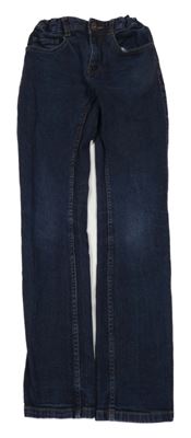 Tmavomodré slim fit rifle Kiabi