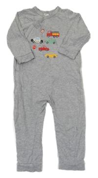 Šedý melírovaný overal s auty H&M