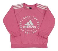 Růžová mikina s logem Adidas