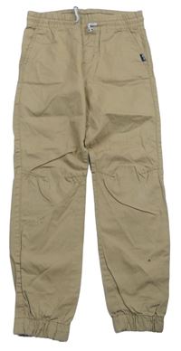 Pískové cuff PULL ON plátěné kalhoty H&M