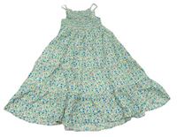 Bílo-barevné puntíkaté vzorované letní šaty Mothercare