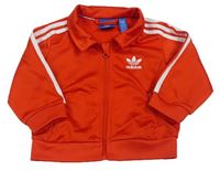 Červená propínací sportovní mikina Adidas