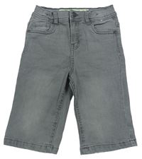 Šedé skinny teplákové riflové kraťasy Denim Co.
