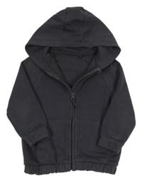 Tmavošedá propínací mikina s kapucí George