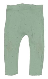 Olivové žebrované turecké legíny se srdíčky George