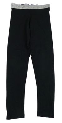 Černé legíny se stříbrným pasem alive