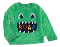 Zelená plyšová mikina s příšerkou a ostny PEP&CO