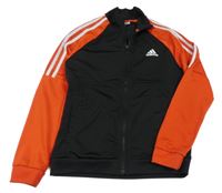 Černo-červená propínací sportovní mikina Adidas