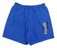 Cobaltově modré plážové kraťasy s logy zn PUMA