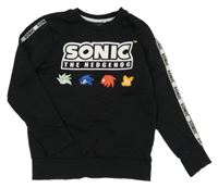 Černá mikina se Sonicem a pruhem C&A