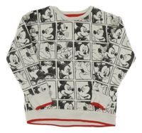 Bílo-černá kostkovaná mikina s Mickey M&S