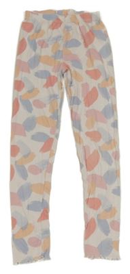 Smetanovo-barevné žebrované legíny Tu