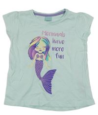 Mátové tričko s mořskou pannou a nápisy Kiki&Koko