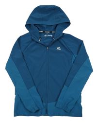 Tmavopetrolejová šusťáková funkční bunda s kapucí MONTIREX