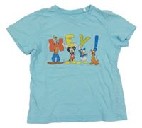 Světlemodré melírované tričko s Mickey s kamarády C&A