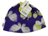 Nové - purpurová fleecová čepice s motýlky Turtle Fur