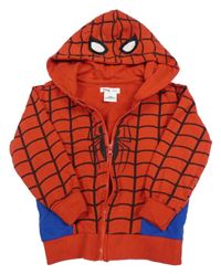 Červeno-cobaltově modrá propínací mikina s kapucí - Spider-man sinsay