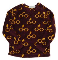 Vínová chlupatá mikina s brýlemi - Harry Potter George