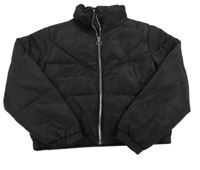 Černá šusťáková zimní crop bunda New Look