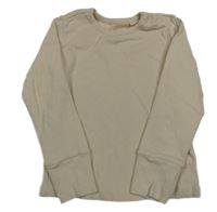 Béžové žebrované triko