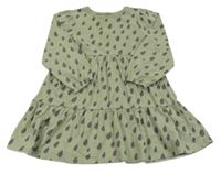 Khaki vzorované bavlněné šaty Next