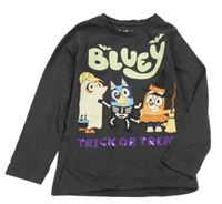 Antracitové triko s Bluey a flitry Nutmeg