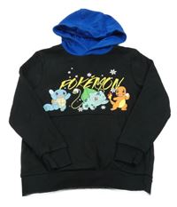 Černo-safírová mikina s Pokémony a kapucí George