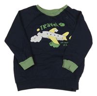 Tmavomodrá mikina s letadlem So Cute