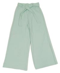 Mátové žebrované palazzo kalhoty s páskem Page One Young