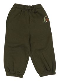 Khaki tepláky s medvědem Dunnes