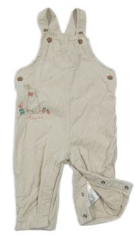 Béžové manšestrové podšité laclové kalhoty s Králíčkem Petrem M&S