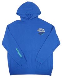 Modrá mikina se skateboardem a kapucí H&M