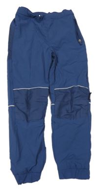 Tmavomodré šusťákové zateplené outdoorové cuff kalhoty Lily & Dan