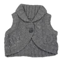 Šedá třpytivá vlněná vesta H&M