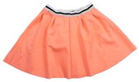 Neonově oranžová kolová sukně 