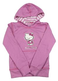 Růžová lehká mikina s Hello Kitty a kapucí Sanrio