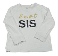 Bílé pyžamové triko s nápisem H&M
