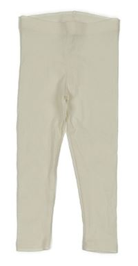 Smetanové žebrované legíny F&F