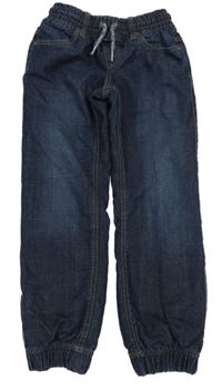 Tmavomodré zateplené cuff rifle C&A