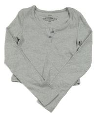 Šedé žebrované crop triko M&S